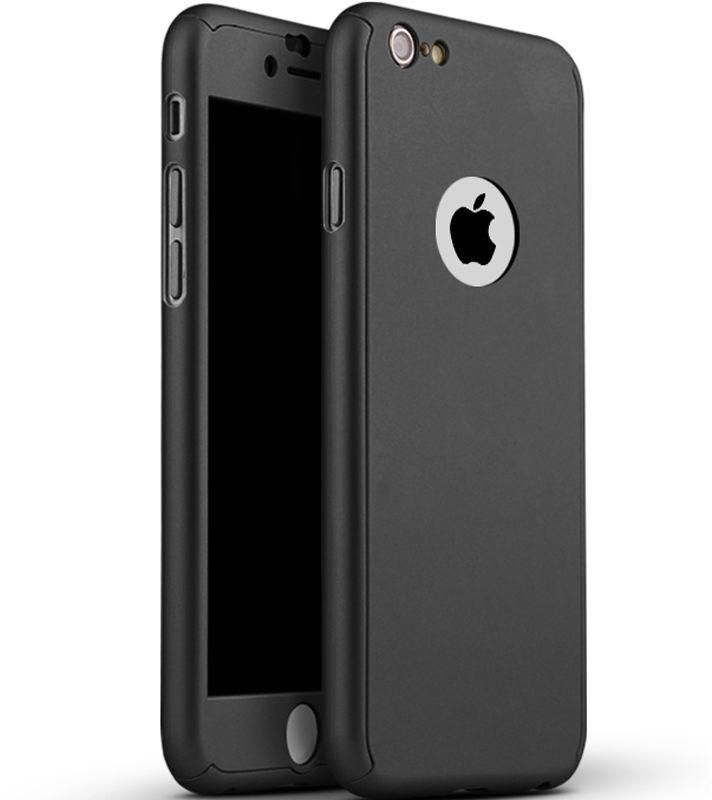360 Degree Full Body Protection Case Black For iPhone 6/6S
