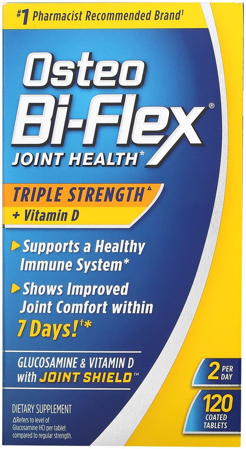 Osteo Bi-Flex (أوستيو باي-فليكس)‏, الصحة المشتركة، قوة ثلاثية + فيتامين D، و 120 أقراص المغلفة