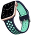 Two-Tone Silicone Band For Apple Watch Series 6/SE/5/4/3/2/1 42-44mm Green/Blue