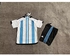 Kids Football Kit Argentina 2022/23 Home Kit, Argentina Kids Football T-shirt Shorts Uniform Kit (XXS)