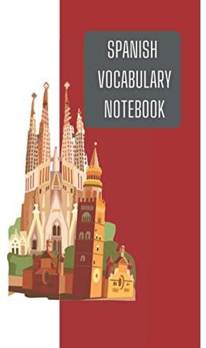 دفتر المفردات الاسبانية: دفتر مسطر فارغ مع عمودين لكتابة الكلمات الاسبانية التي تعلمتها.