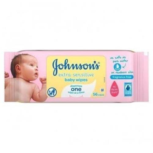 Johnson's Extra Sensitive Baby Wipes 56Wipes