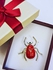 Vintage Look Red Beetle Brooch & Clothes Pin