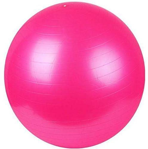 one year warranty_65cm Exercise Fitness Aerobic Ball for GYM Yoga Pilates Pregnancy Birthing Swiss/Pink
