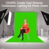 COOPIC S03 2M x 3M Background Support System With 3x3m White,Grey,Green Background Non woven and Continuous Lighting Kit for Photo Studio Product,Portrait and Video Shoot Photography