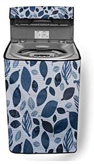Stylista Top Load Fully Automatic Washing Machine Cover Suitable for Samsung 6 kg, 6.2 kg, 6.5 kg, 7 kg & 7.5 kg Ditzy Pattern Grey Base