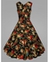 فستان مطوي الحجم الكبير طباعة الأزهار كلاسيكي سوينغ