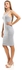 Belle Sleeveless Bodycon Plain Dress - Light Grey