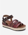 Spring Leather Sandals - Maroon