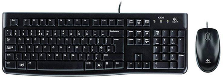 Logitech Mk120 Wired Arabic/English Keyboard With Optical Mouse Black