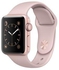 APPLE WATCH SERIES 2 38MM SMARTWATCH (ROSE GOLD ALUMINUM CASE, PINK SAND SPORT BAND) MNNY2