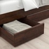 SONGESAND Bed frame with 4 storage boxes, brown, 140x200 cm - IKEA