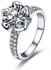 925 Sterling Silver Wedding Rings For Women Romantic Flower