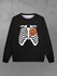 Gothic Halloween Pumpkin Skeleton Print Sweatshirt For Men - 6xl