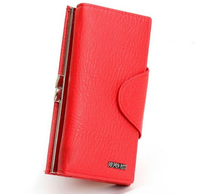 محفظة يد نسائية تصميم عصري من الجلد لون أحمر‫(AQ23)