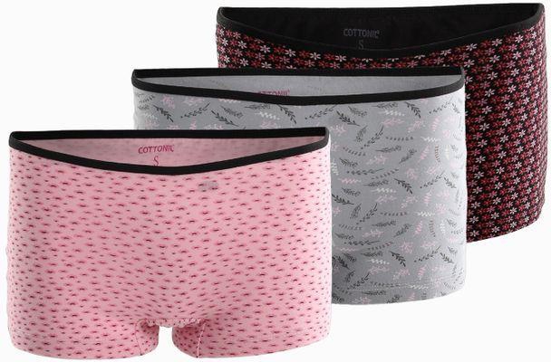 Cottonil Pack Of 3 Cotton Printed Hot Short For Women