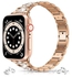 RiZOW سوار معدني من الفولاذ المقاوم للصدأ متوافق مع iwatch Apple Series Watch 7/6/5/4/3/2/1 / SE حزام بديل 42 مم 44 مم 45 مم - ذهبي شامباني