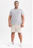Defacto Man Smart Casual Modern Fit Short Sleeve Knitted Polo T-Shirt - Navy