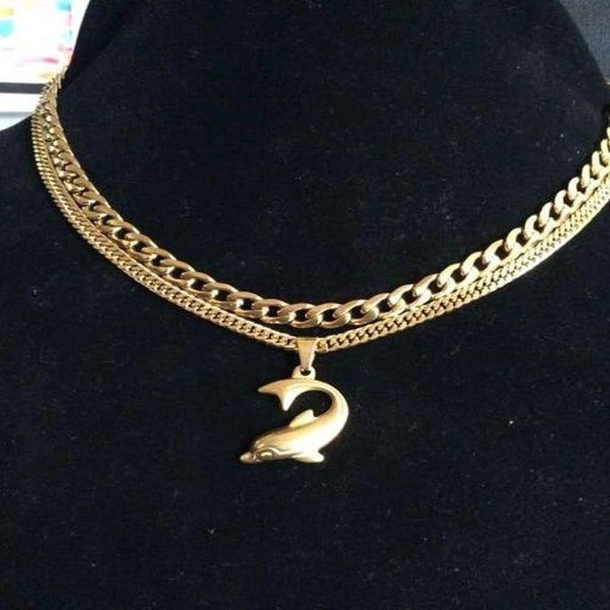 Cuban Link Chain With Fish Pendant