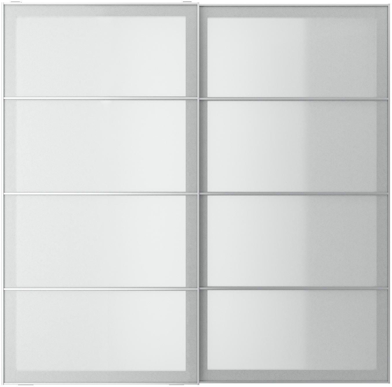 SVARTISDAL Pair of sliding doors - white paper effect 200x201 cm