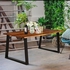 Dining Table, 180 cm, Black / Wooden - DIN13