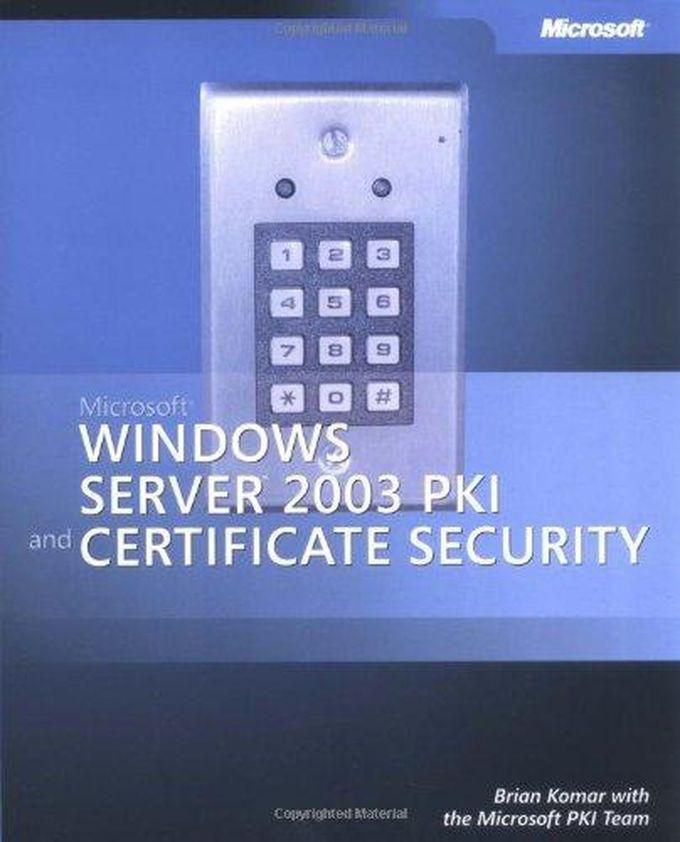 Pearson Microsoft Windows Server(TM) 2003 PKI and Certificate Security ,Ed. :1