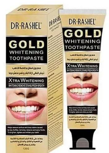 Dr. Rashel Gold Whitening Toothpaste Coffee Tea Cigarette Stains