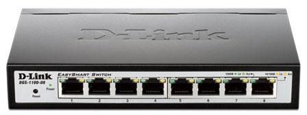 D-Link DGS-1100-08P Smart Managed 8 Port Gigabit PoE Switch