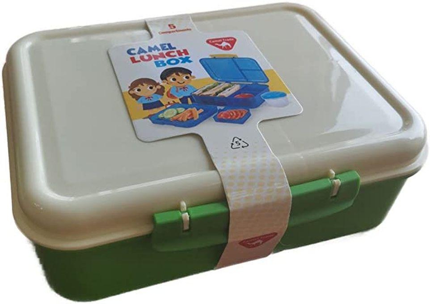 Lunch Box Consisting Of 5 Sections With Yogurt Bowl (green)