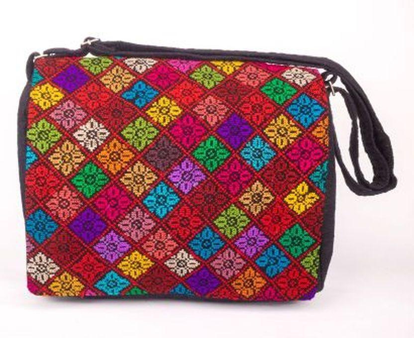 Ebda3 Men Masr Colorful Embroidery Laptop Bag - Black - 43X35CM