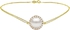 Vera Perla Women's 18K Gold Diamond Bracelet with White Pearl