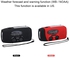 Generic Solar Radio Multifunction Solar Hand Crank USB Power AM/FM/WB Radio LED Flashlight Phone Charger Red