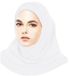 مجموعة مكونة من 2 حجاب سوري قطن قطعتين -أسود وأبيض