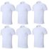 Men's Plain Polo T-Shirt Half Dozen 6 In 1 Short-Sleeve-White