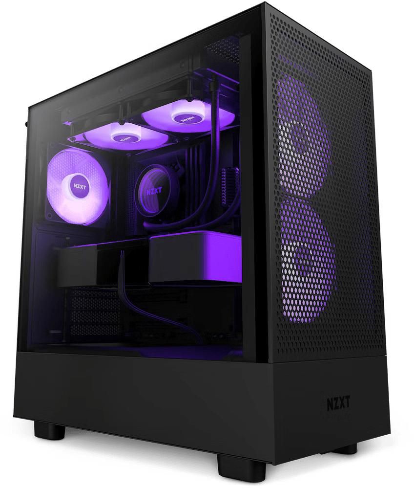 NZXT H5 Flow RGB Black Compact Mid-Tower with RGB Fans