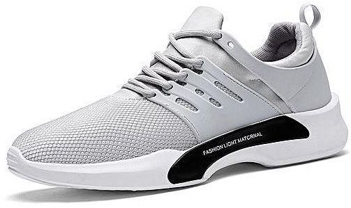 Tauntte Sport Running Shoes Men Breathable Sneakers Fashion Athletic Shoes (Grey)
