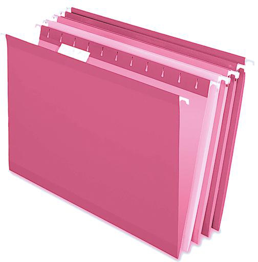 Modest MS927 Suspension / Hanging Files, FS Size, Pink, 50/Box