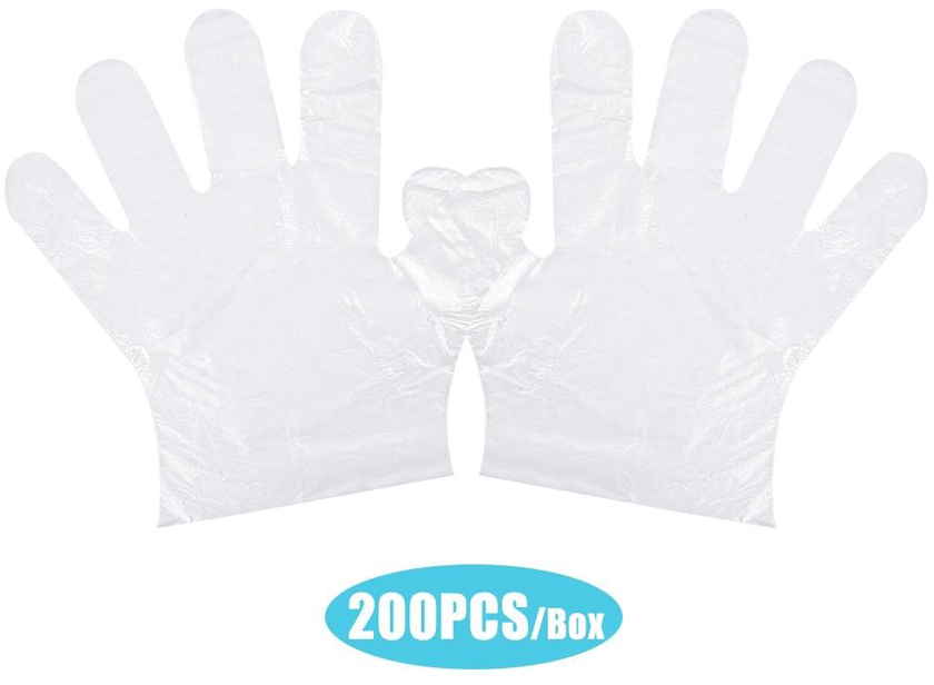 Generic-Disposable PE Gloves Single Use Transparent Gloves Latex Free Food Prep Safe Glove for Home Cleaning Restaurant Kitchen Catering Use 200PCS/Box