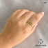 3Diamonds خاتم اكليل الورد نسائي بلون دهبي مطلي بالدهب - جودة عالية وزركون متلألئ
