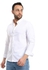 Andora Solid Cotton Full Sleeves Casual Shirt - White