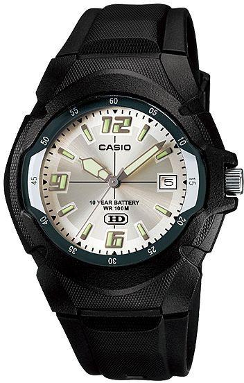 casio analog watch ten year battery life for boys mw-600f-7a