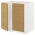 METOD Base cabinet for sink + 2 doors, white Enköping/brown walnut effect, 80x60 cm - IKEA