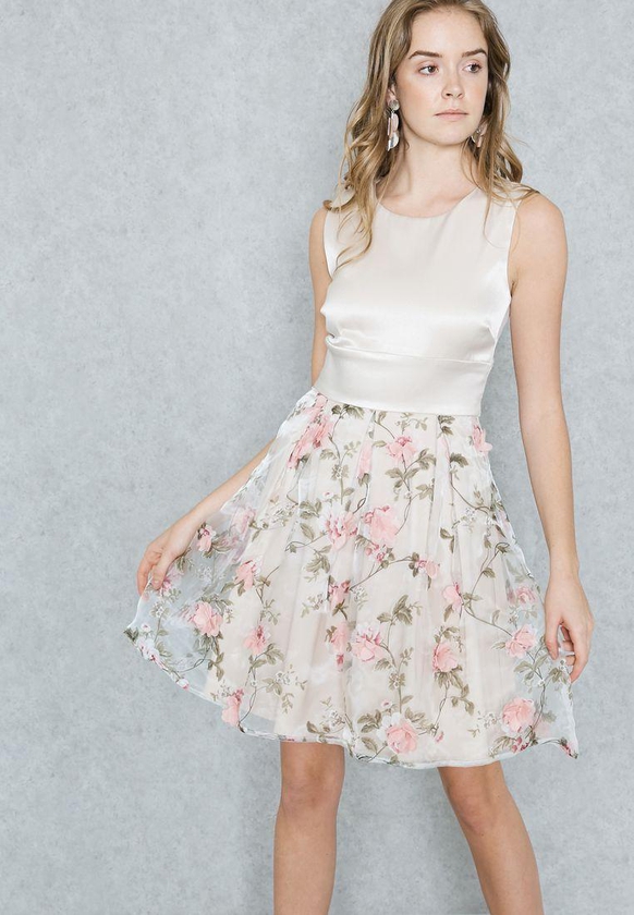 Floral Sheer Mini Dress