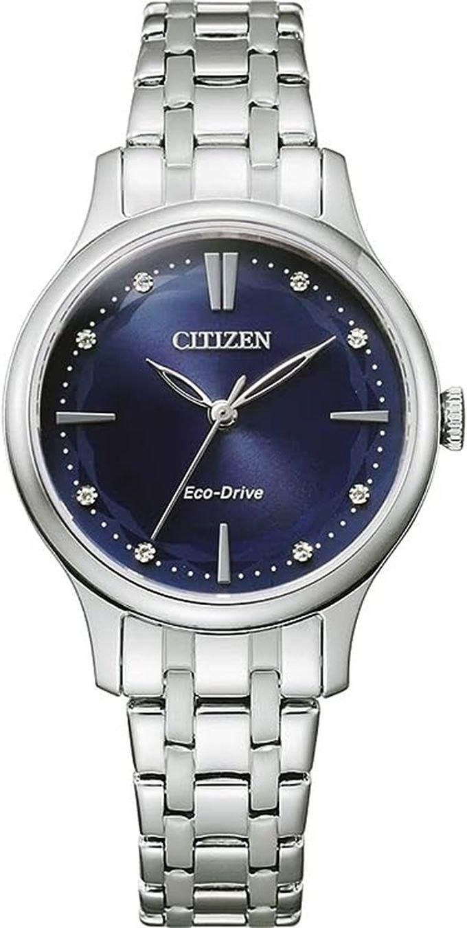 Citizen Watches Citizen Watch For Women, Quartz Movement, Analog Display, Silver Stainless Steel Strap-EM0890-85L