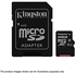 Kingston 128GB Micro SDHC Class 10 UHS-1 Flash Memory Card with Free Adapter