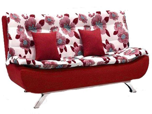 Art Home Floral Sofa Bed - Red