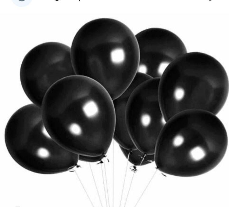 100pieces Of Black Decorating Party Balloons