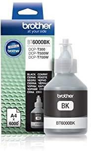 Brother Genuine Bt6000Bk Standard Yield Black Ink Bottle For Ink Tank Printers