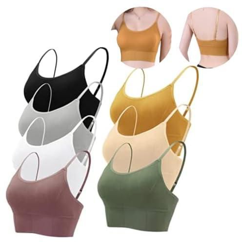 Padded Bralettes for Women(FREE SIZE), 7 Pcs Sports Bras for Women Pack, Tube Top bra for Women Girls, multi