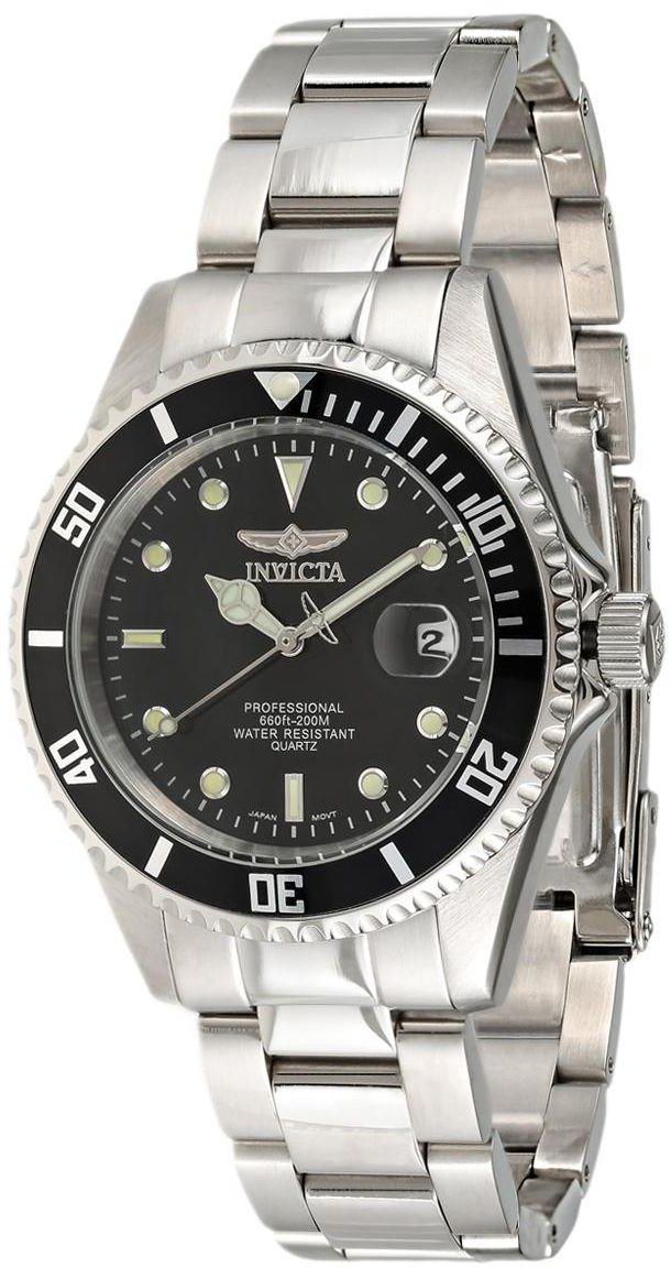 Invicta Pro Diver Men's Black Dial Stainless Steel Band Watch - INVICTA-8932OB